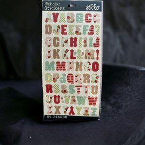 Sticko Alphabet Stickers Cottage Chic 67 pieces New Sealed